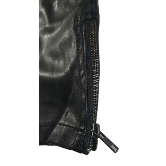 Free People We The Free Faux Leather Pants Size 2 – Black Biker Moto Skinny - Picture 12 of 16